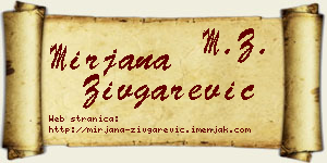 Mirjana Zivgarević vizit kartica